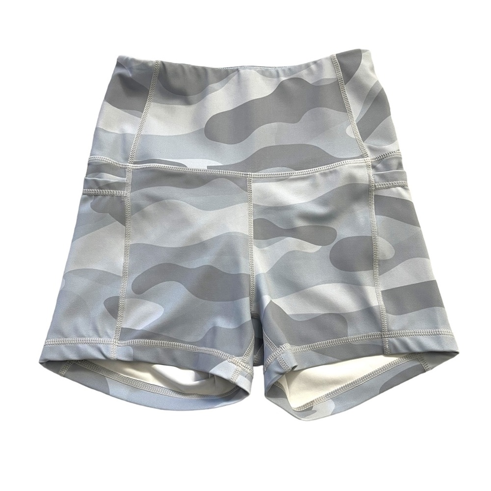 ETHOS Camo Athletic Shorts Deep Pockets  Grey Size Small
